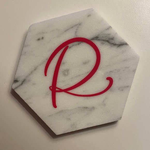 Other - 4" Hexagon Marble Coaster